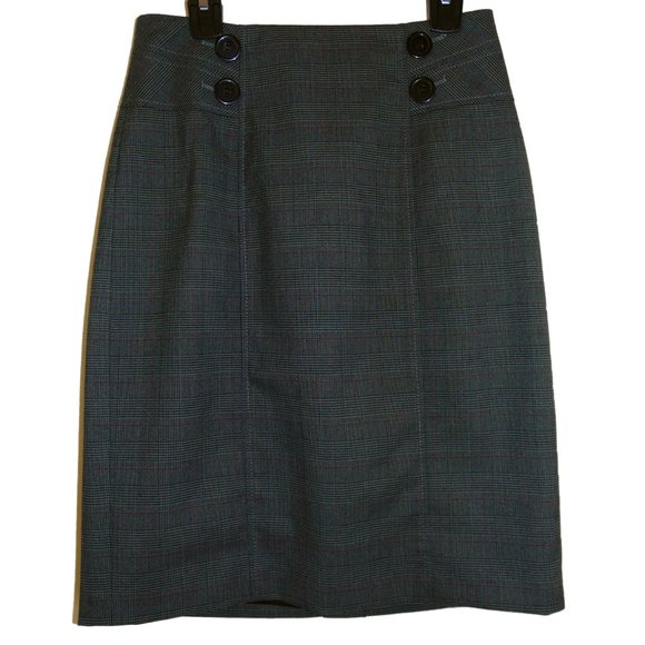 ESPRIT Gray Plaid Pencil Skirt - NEW Size 2 - Picture 4 of 6
